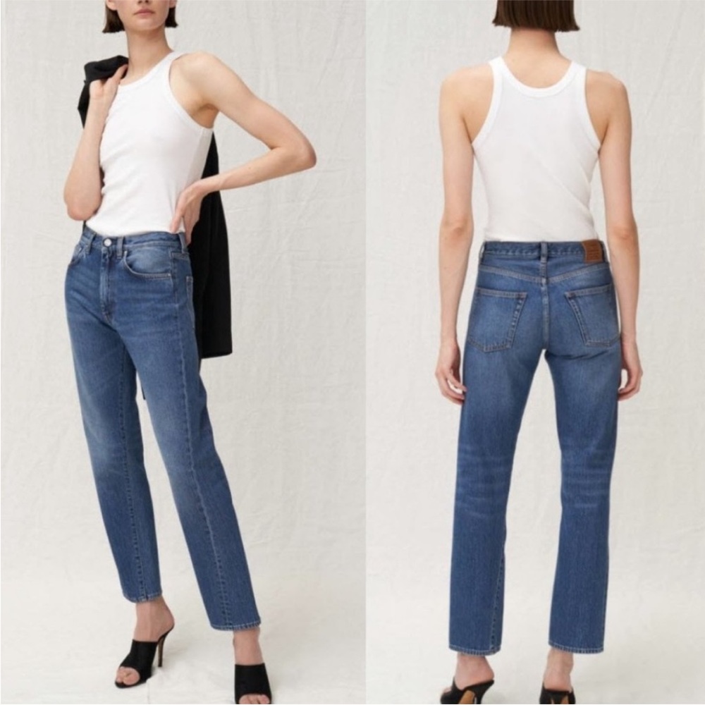 Toteme Straight Leg Twisted Seam Ankle Jeans